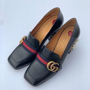 Gucci Peyton Faux Pearls Loafers Heels